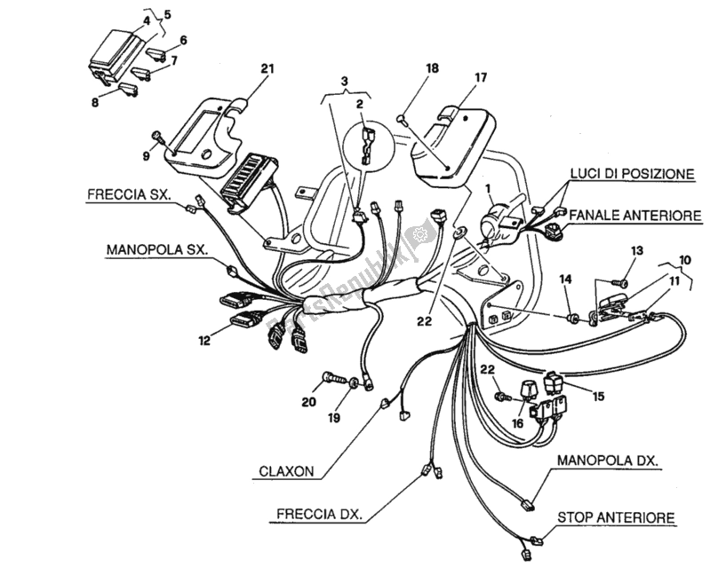 Todas las partes para Arnés De Cableado Fm 007706 de Ducati Supersport 750 SS 1991